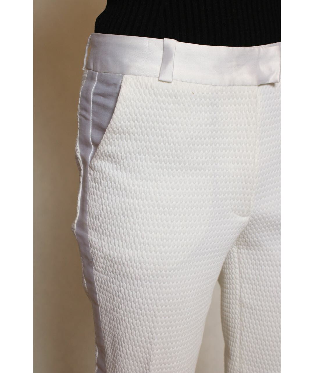 TZIPPORAH Белые брюки узкие, фото 4