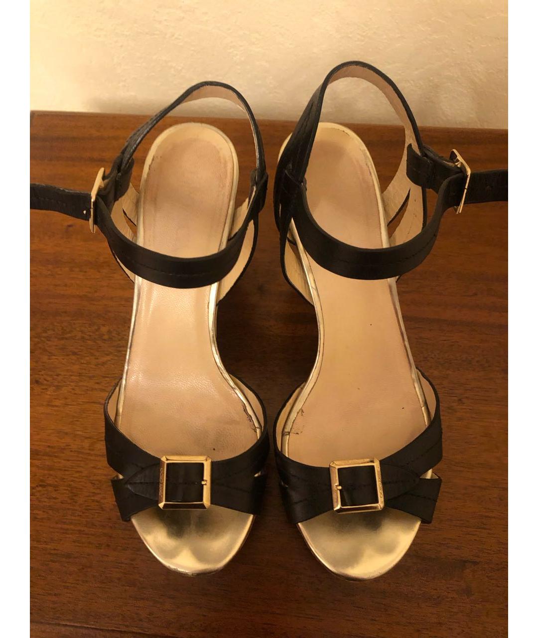 JIMMY CHOO Черные кожаные босоножки, фото 2