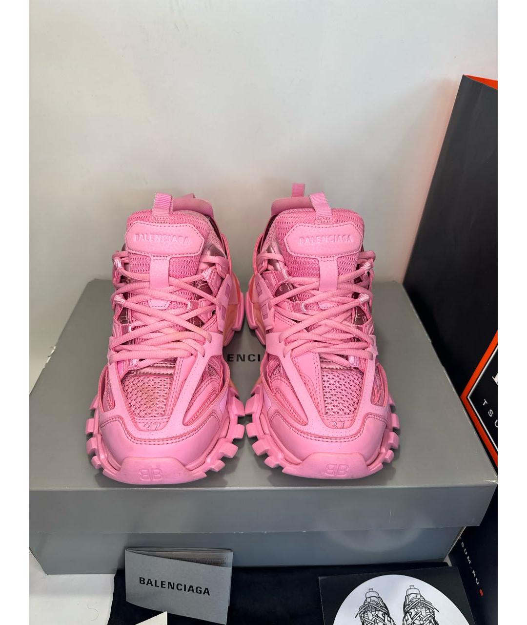 BALENCIAGA Розовые кожаные кроссовки, фото 2