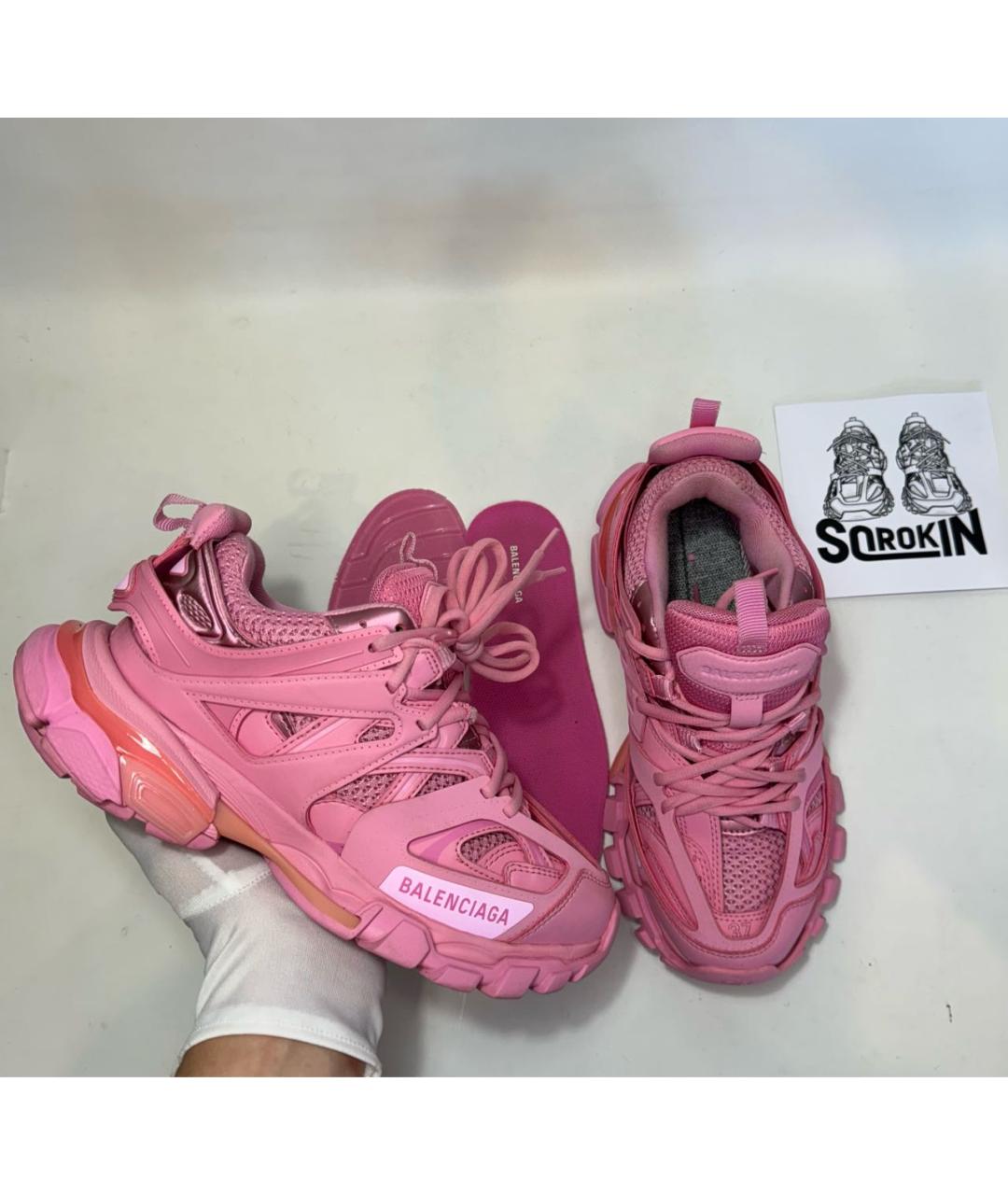 BALENCIAGA Розовые кожаные кроссовки, фото 6