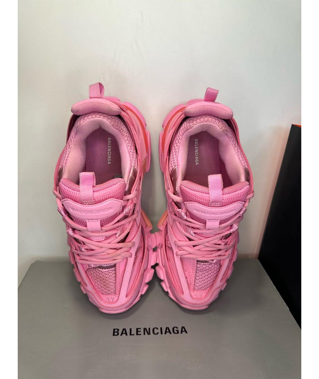 BALENCIAGA Розовые кожаные кроссовки, фото 3