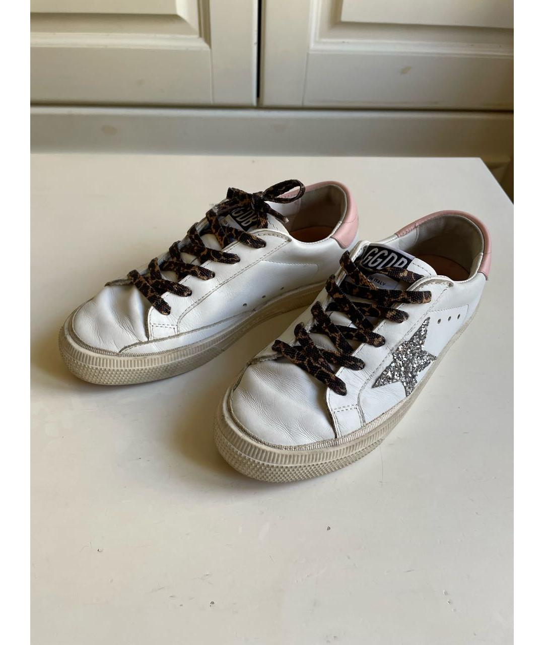 GOLDEN GOOSE DELUXE BRAND Белые кожаные кеды, фото 2