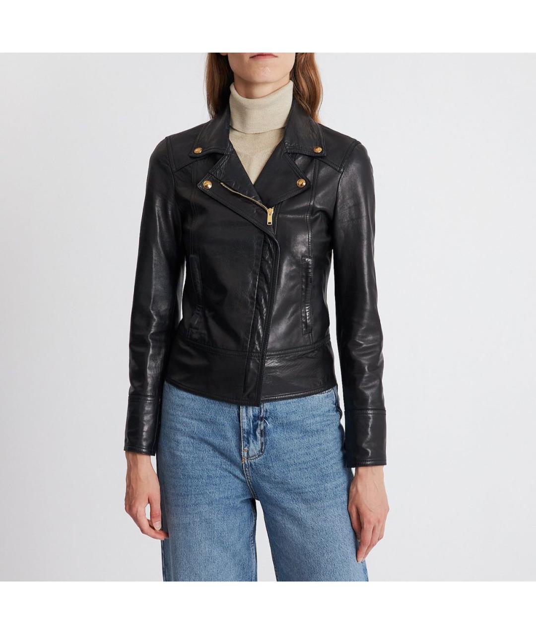 GUCCI Черная кожаная куртка, фото 5