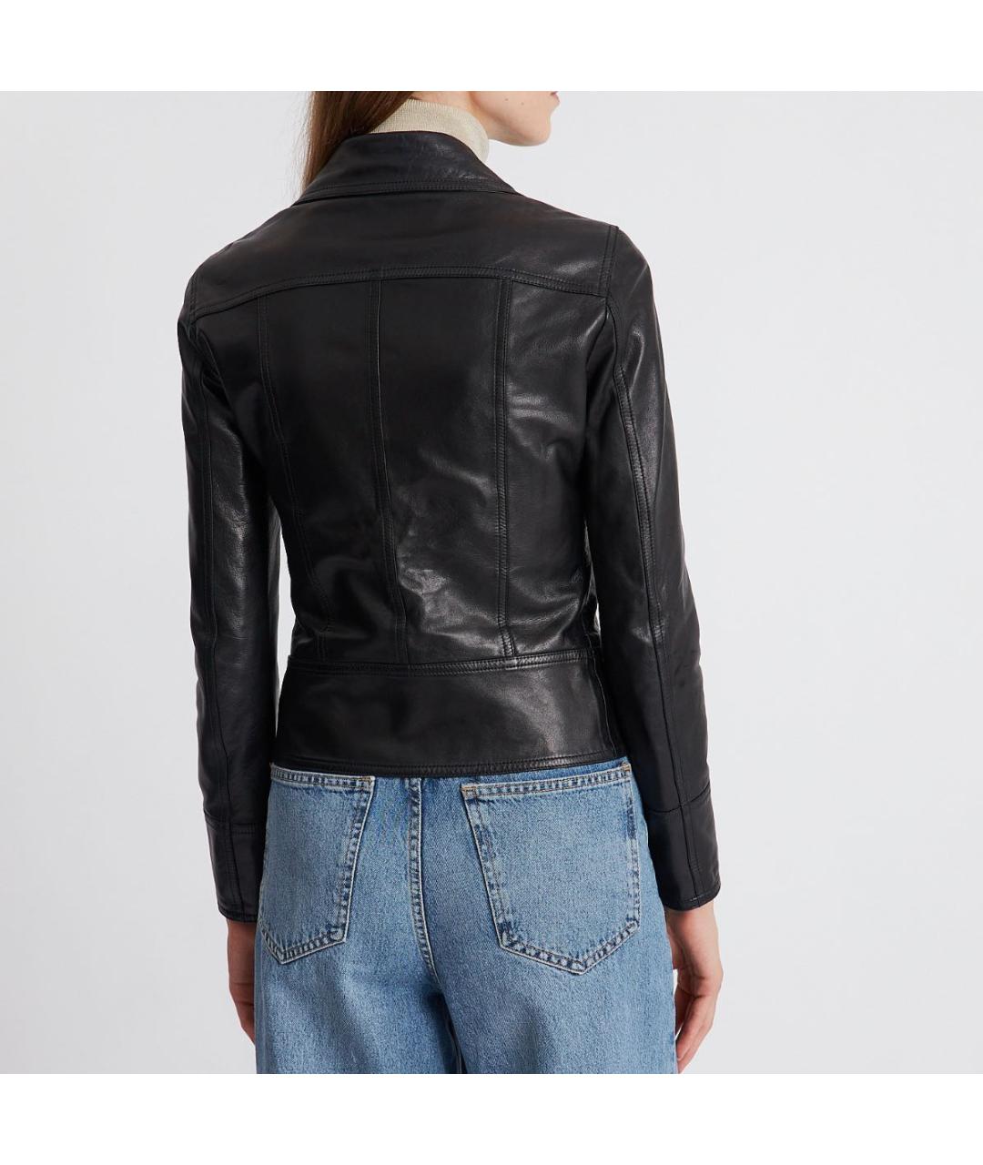 GUCCI Черная кожаная куртка, фото 2