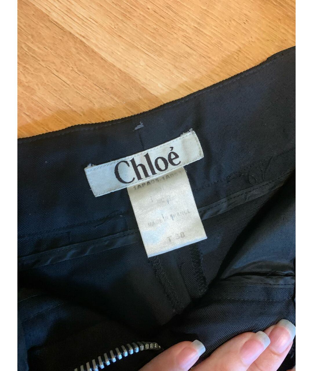 CHLOE Черные хлопковые прямые брюки, фото 2