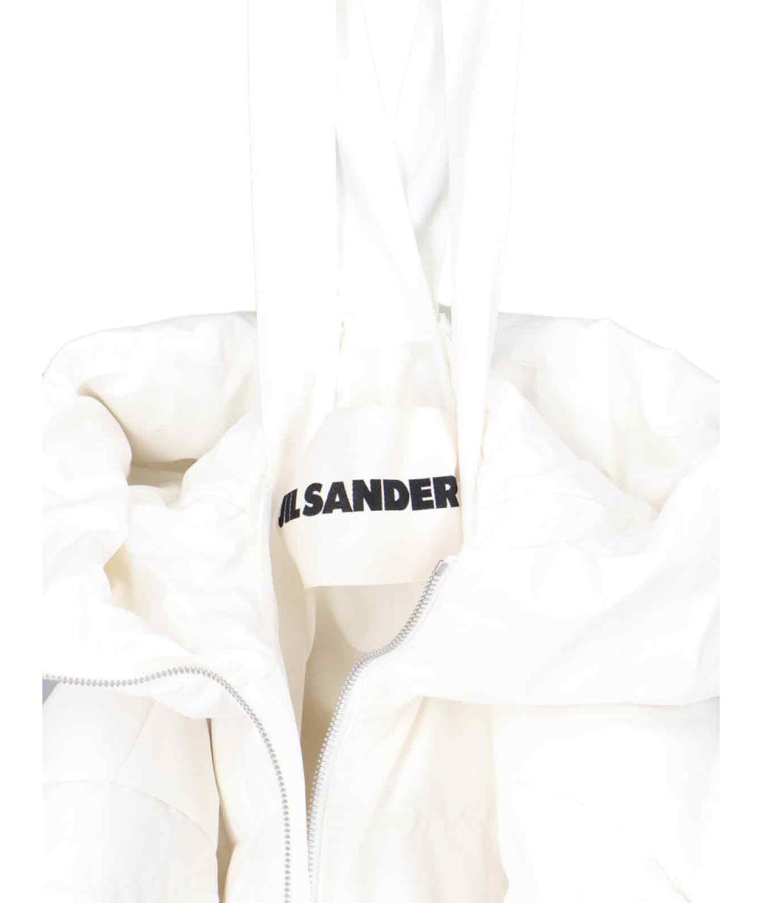 JIL SANDER Белый полиэстеровый пуховик, фото 3