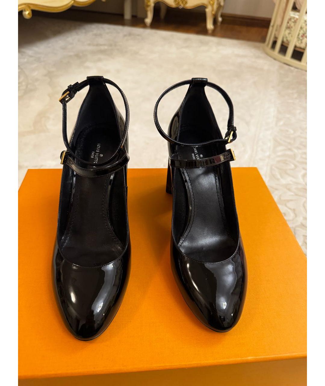 LOUIS VUITTON Черные туфли из лакированной кожи, фото 2