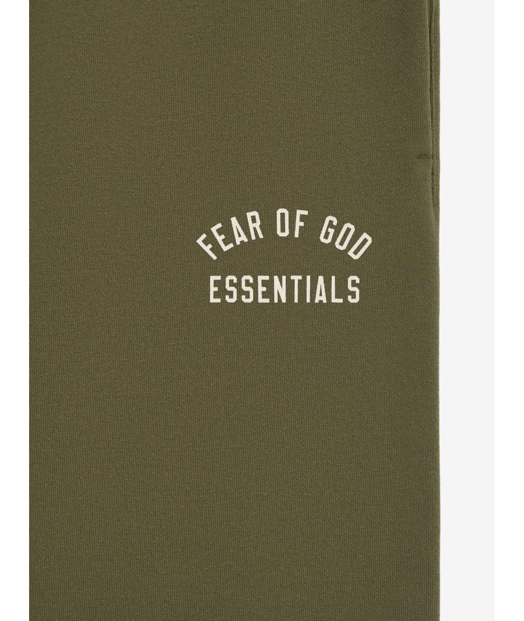 FEAR OF GOD ESSENTIALS Хаки хлопковые повседневные брюки, фото 4