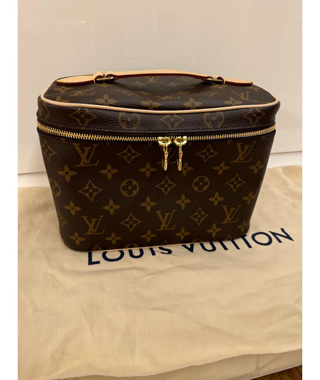 LOUIS VUITTON Коричневая косметичка, фото 7