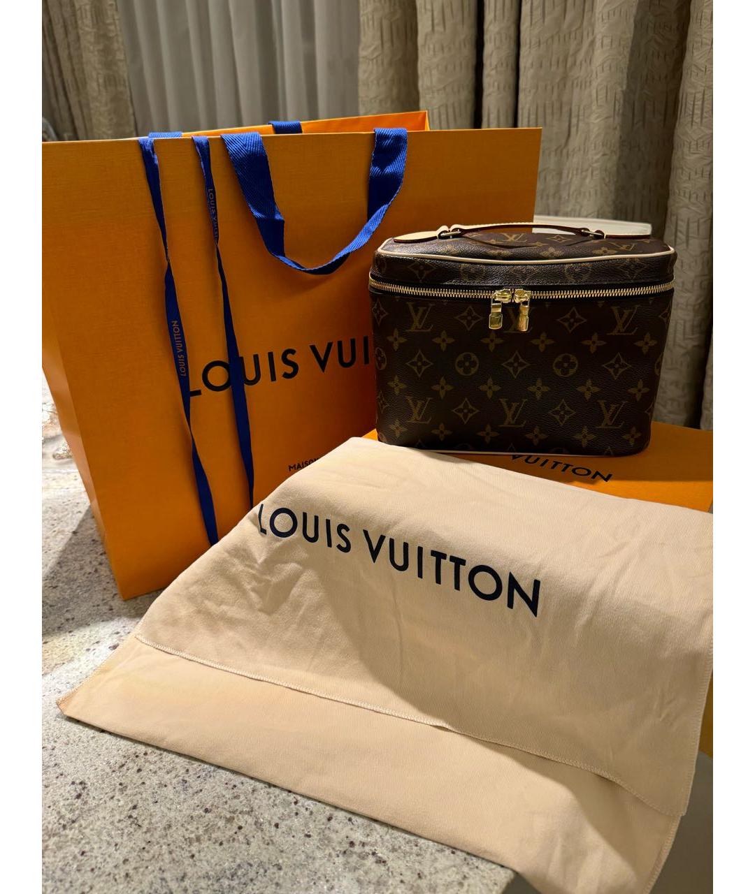 LOUIS VUITTON Коричневая косметичка, фото 5