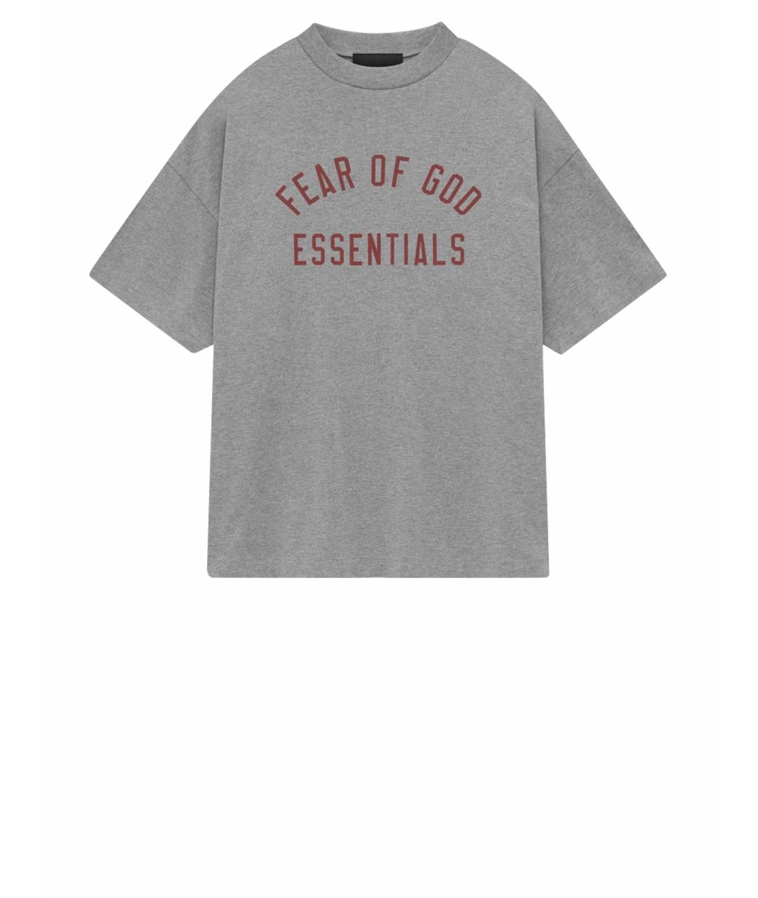 FEAR OF GOD ESSENTIALS Серая хлопковая футболка, фото 1