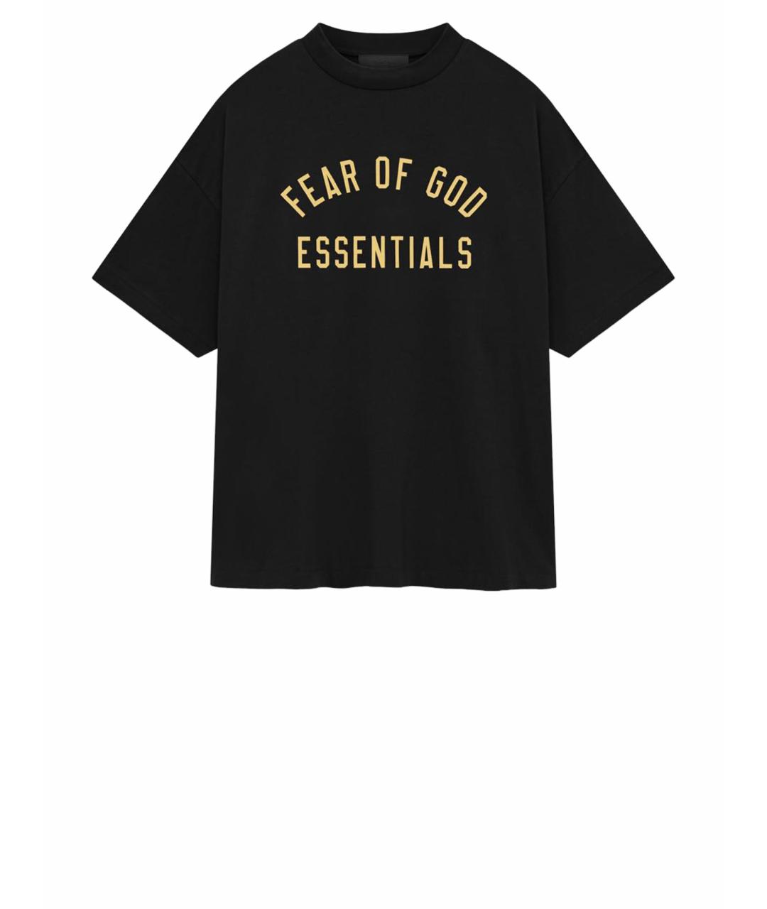 FEAR OF GOD ESSENTIALS Черная хлопковая футболка, фото 1