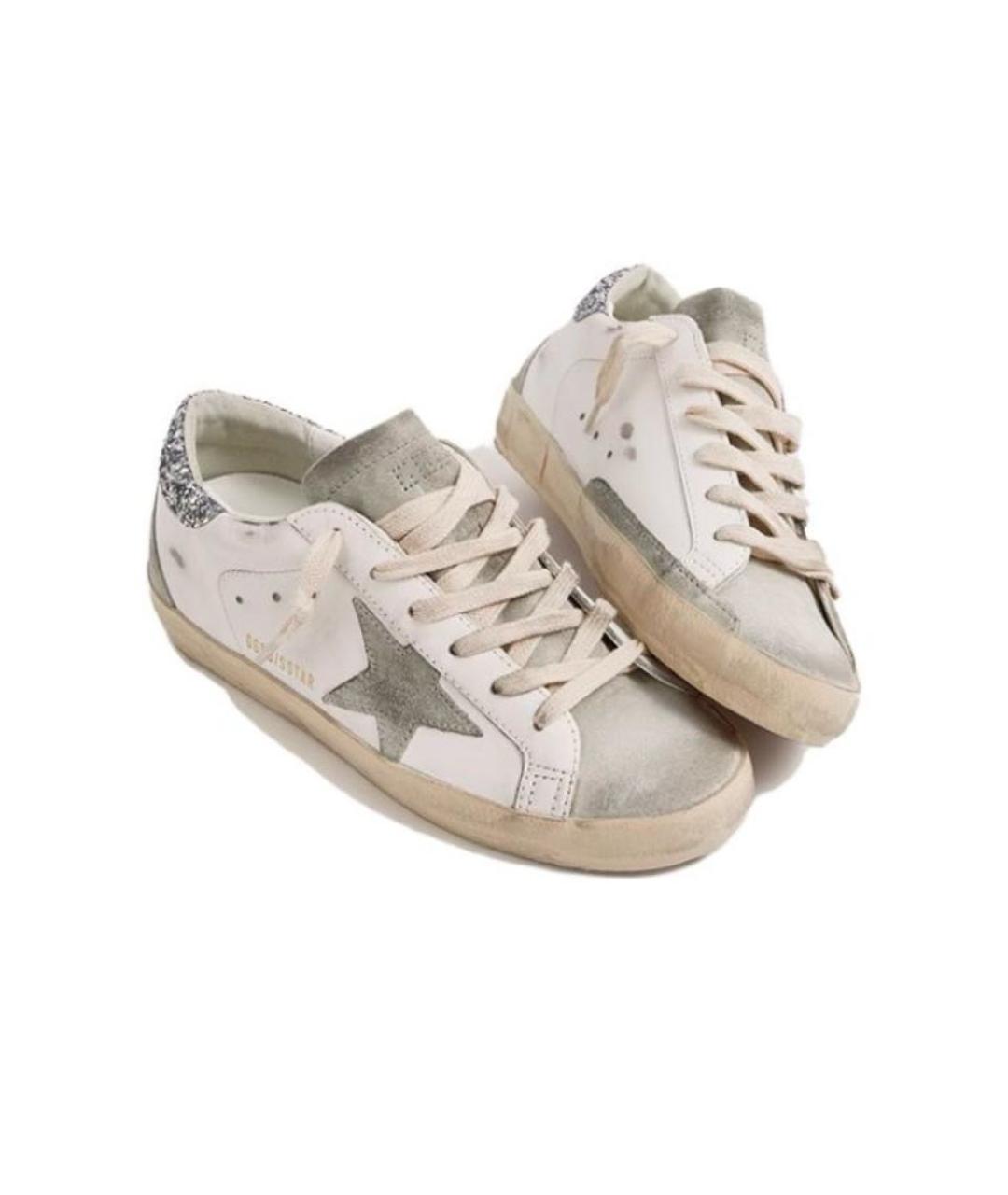 GOLDEN GOOSE DELUXE BRAND Серые кожаные кеды, фото 3