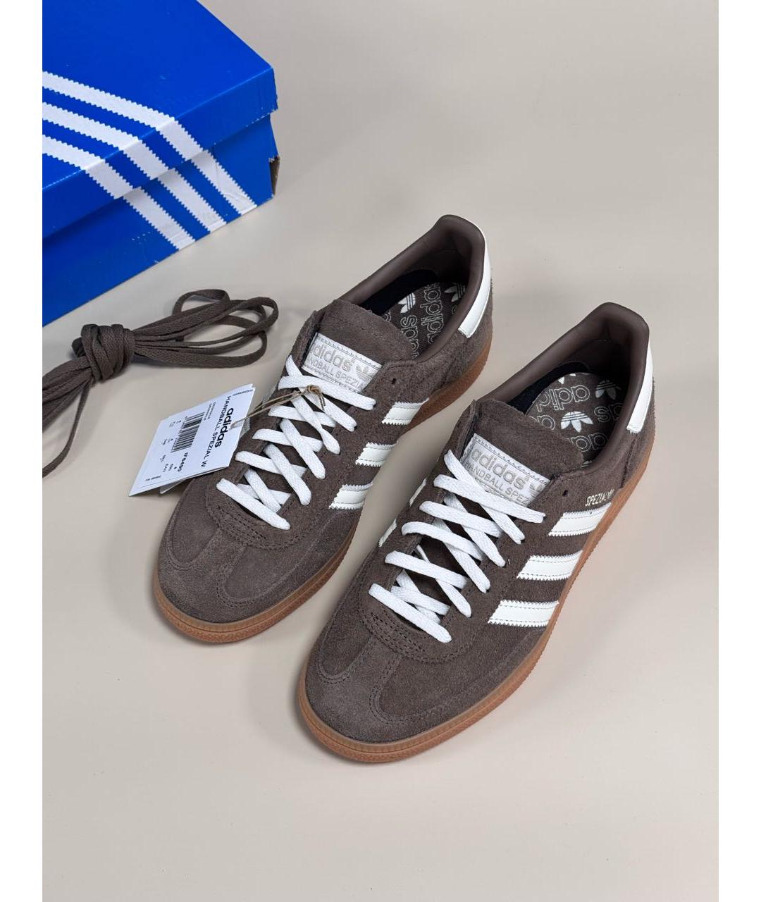 ADIDAS Коричневые замшевые кроссовки, фото 2