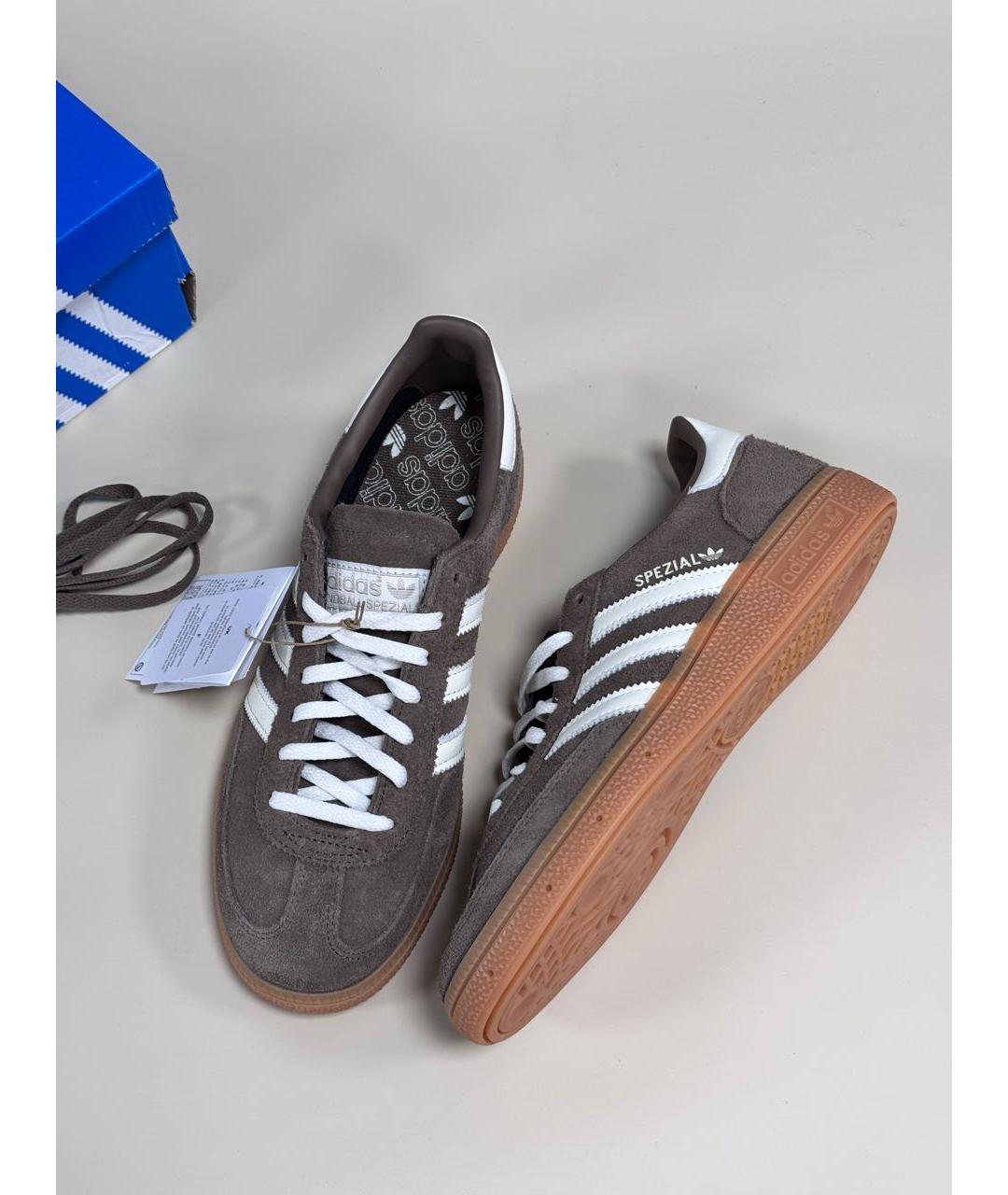 ADIDAS Коричневые замшевые кроссовки, фото 4
