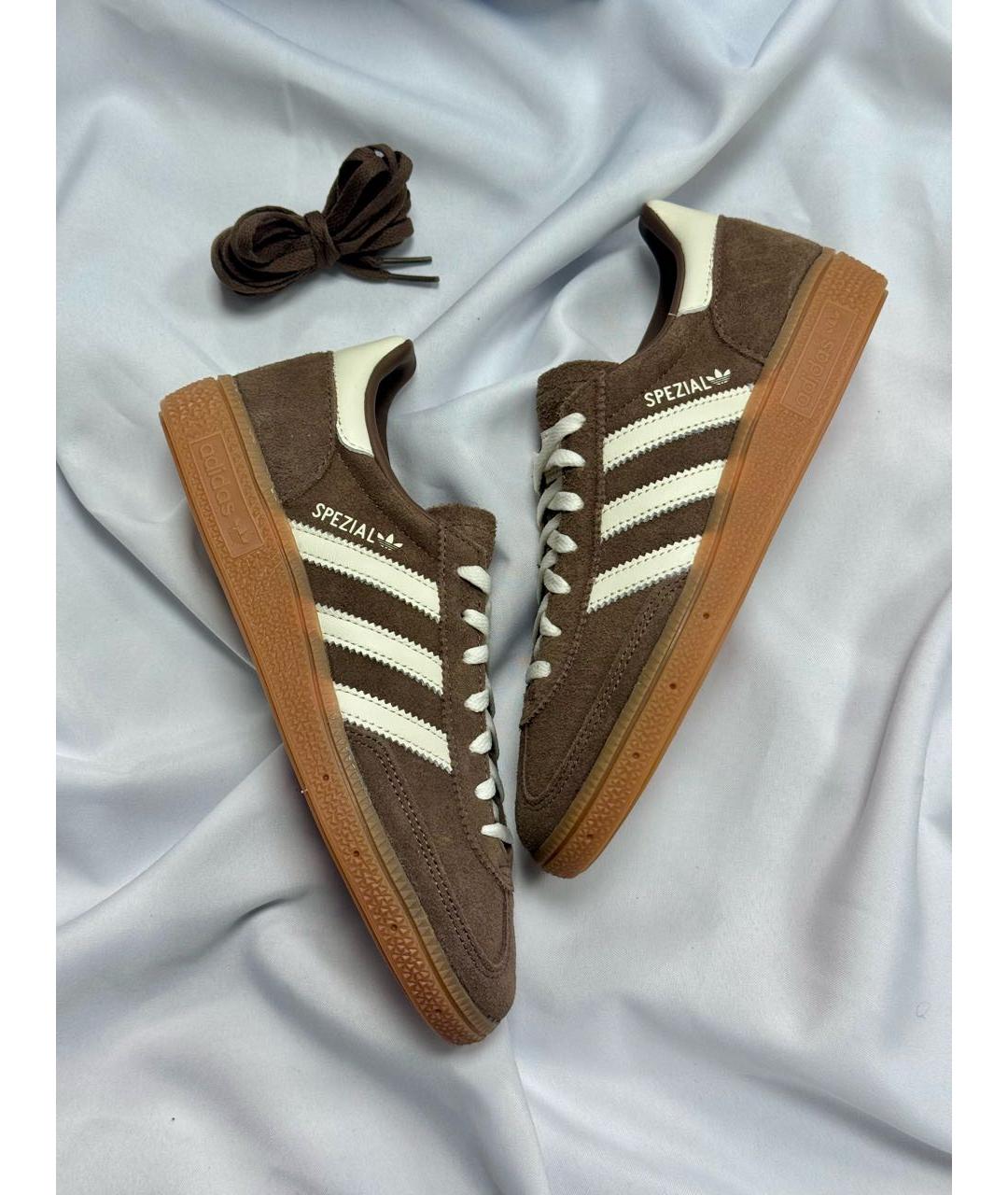 ADIDAS Коричневые замшевые кроссовки, фото 3