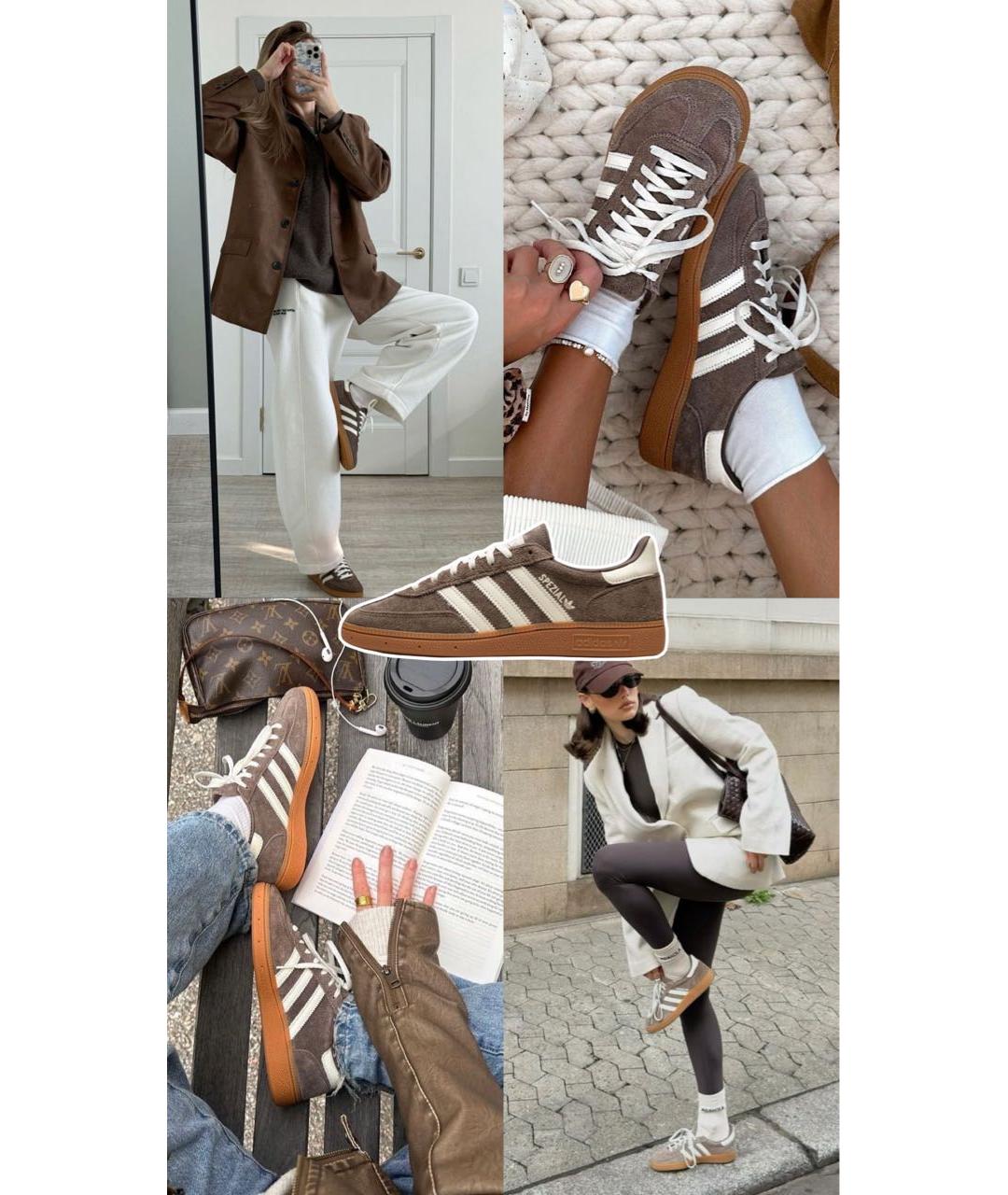 ADIDAS Коричневые замшевые кроссовки, фото 7