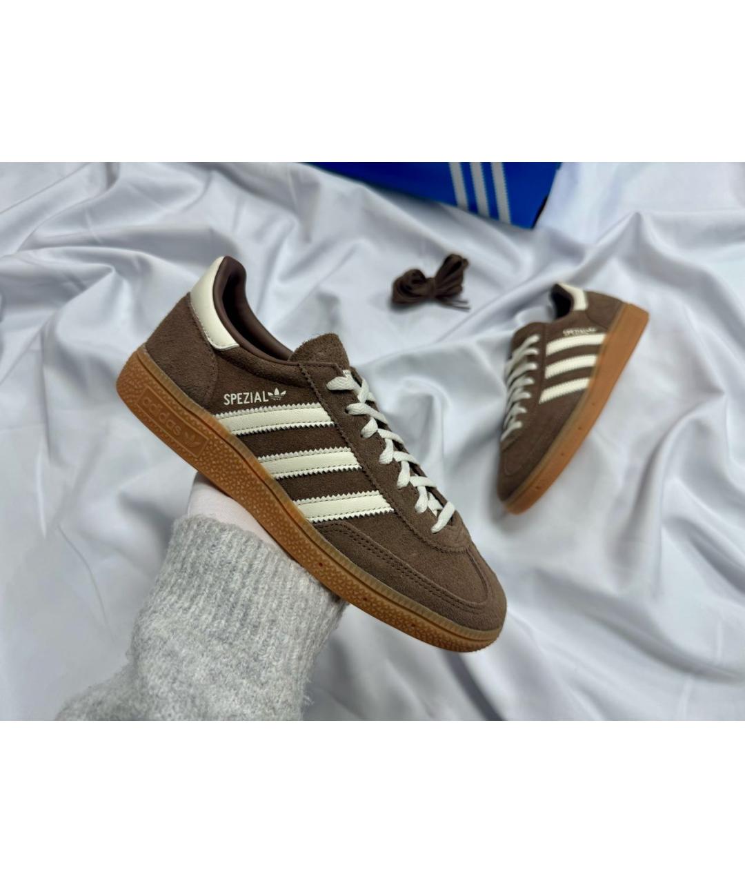 ADIDAS Коричневые замшевые кроссовки, фото 2