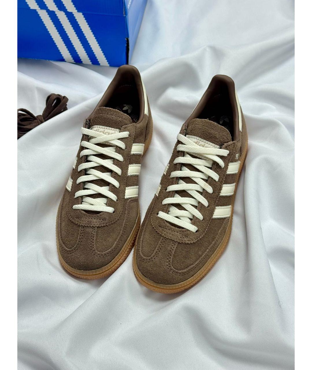 ADIDAS Коричневые замшевые кроссовки, фото 4