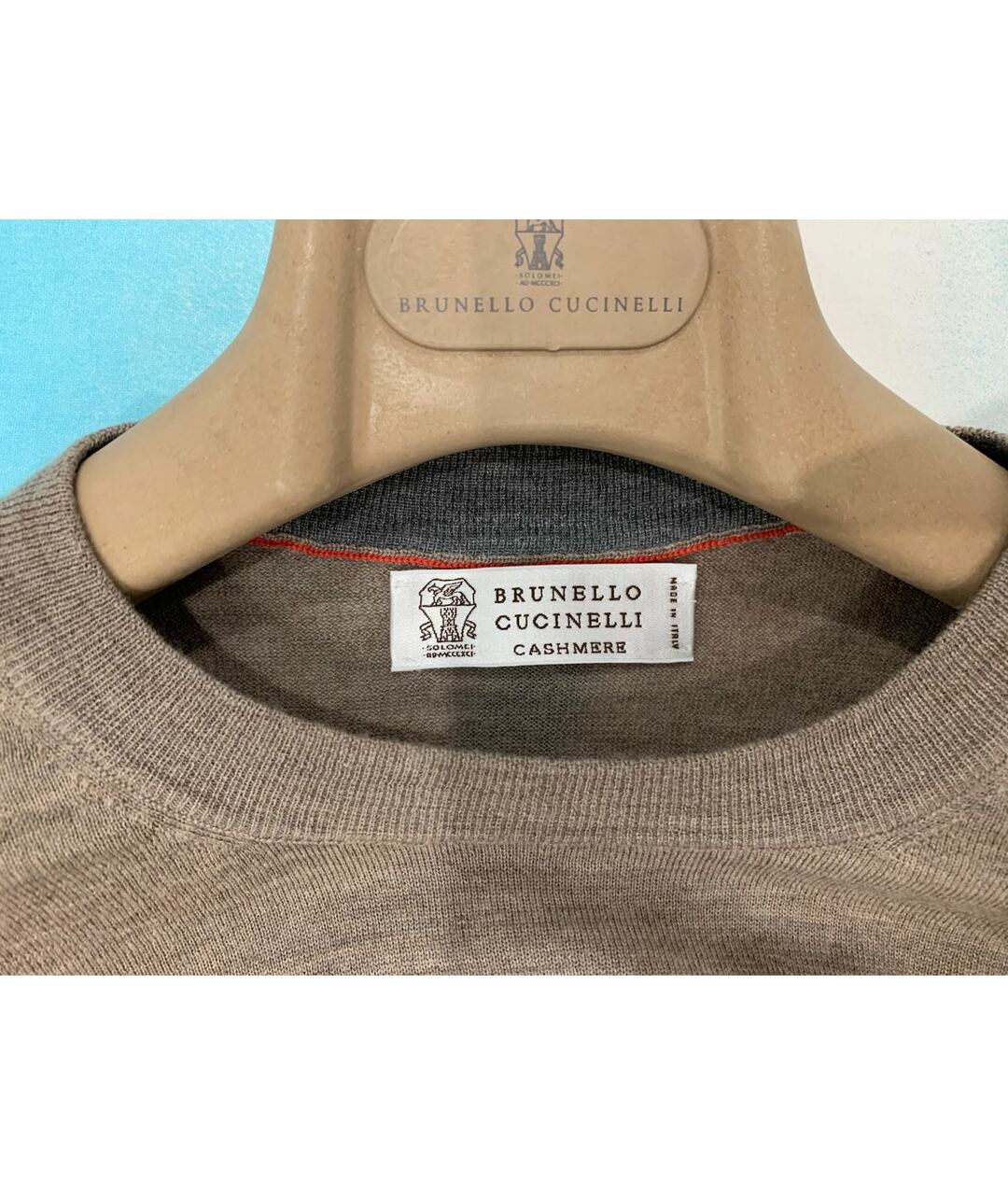BRUNELLO CUCINELLI Коричневый кашемировый джемпер / свитер, фото 5