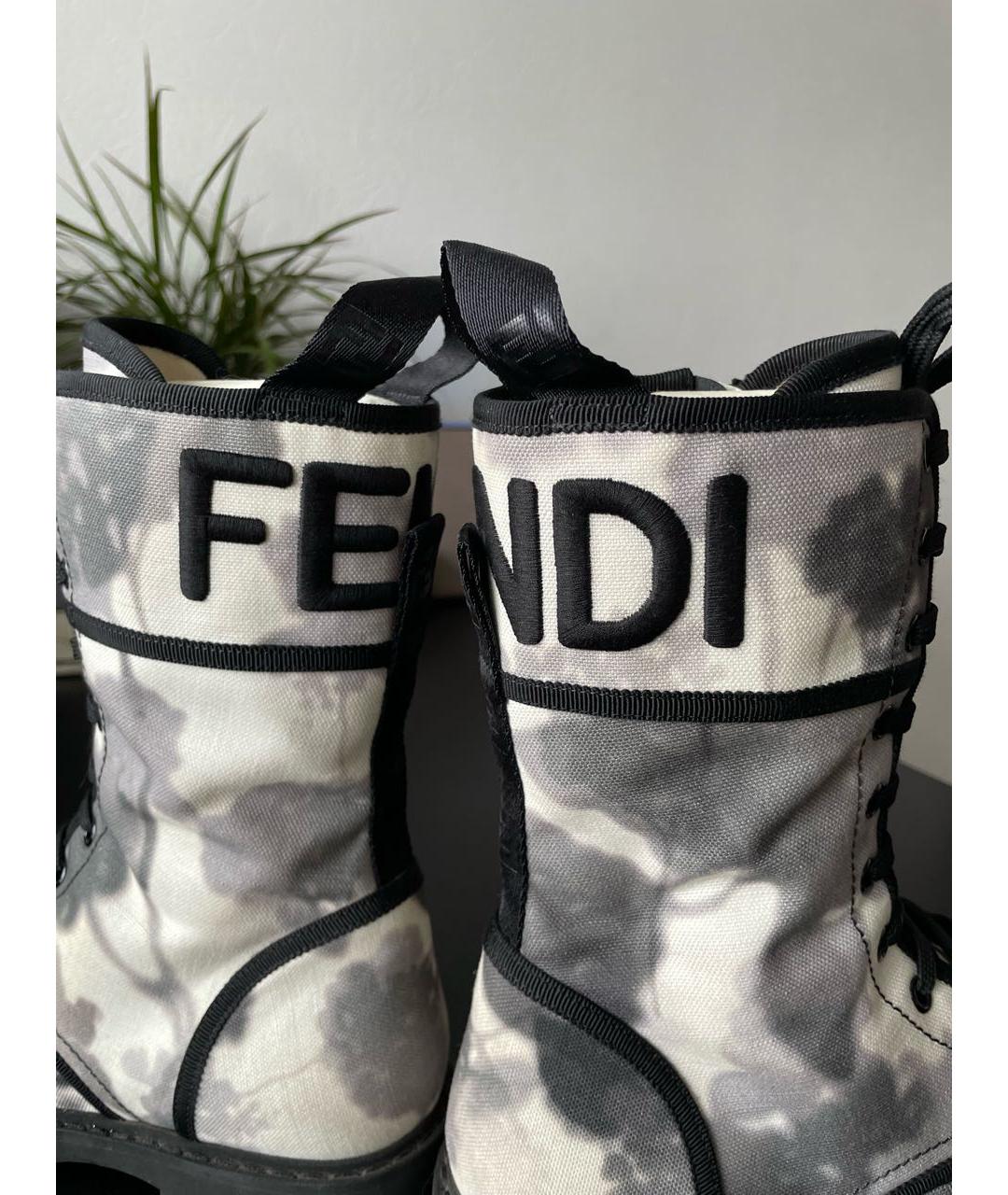 FENDI Мульти текстильные ботинки, фото 7