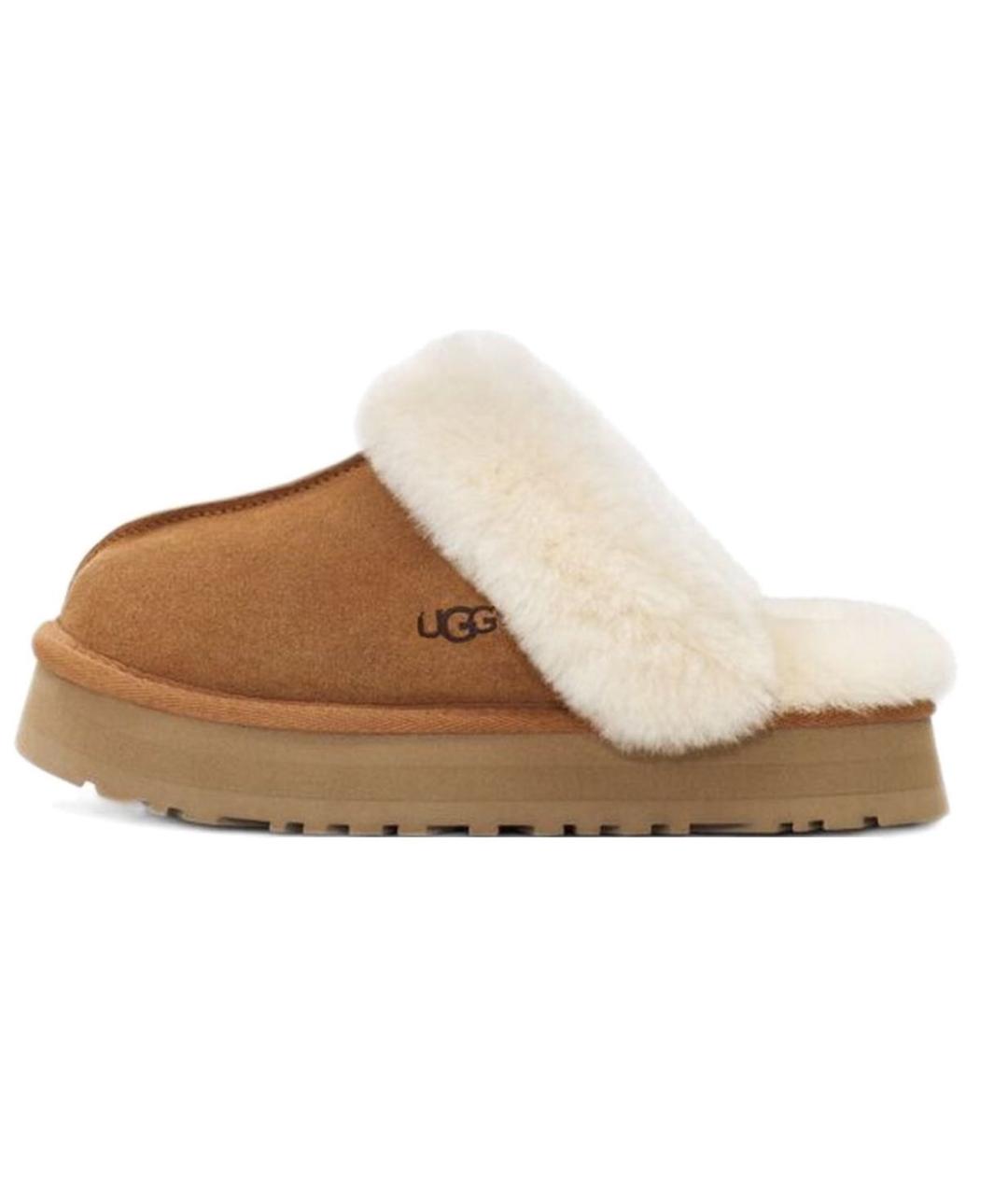 UGG AUSTRALIA Коричневые замшевые сабо, фото 2