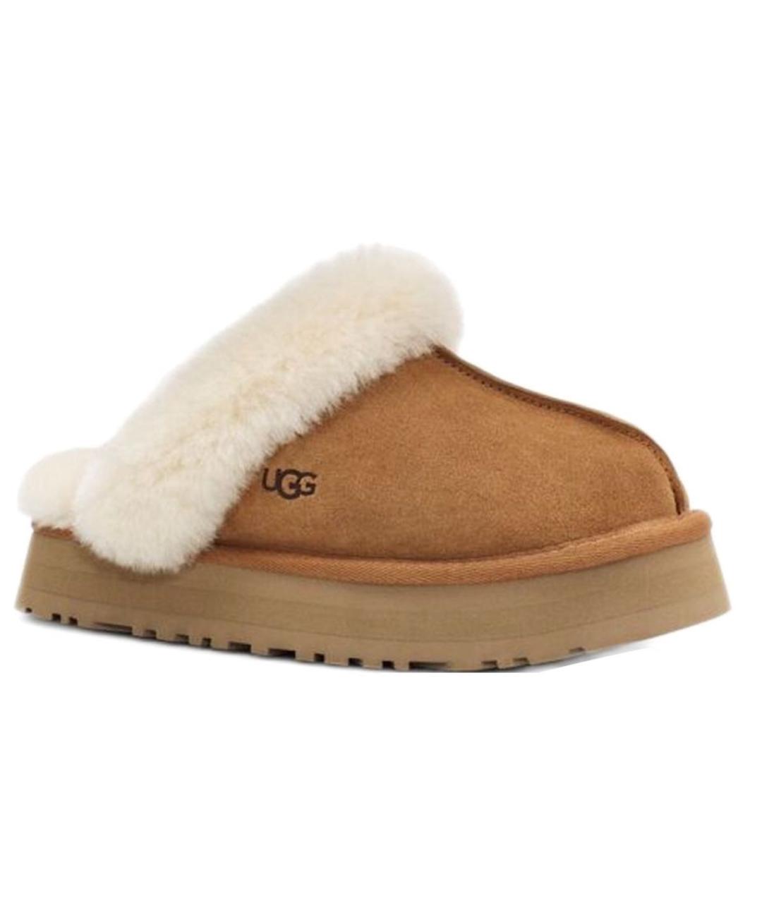 UGG AUSTRALIA Коричневые замшевые сабо, фото 1