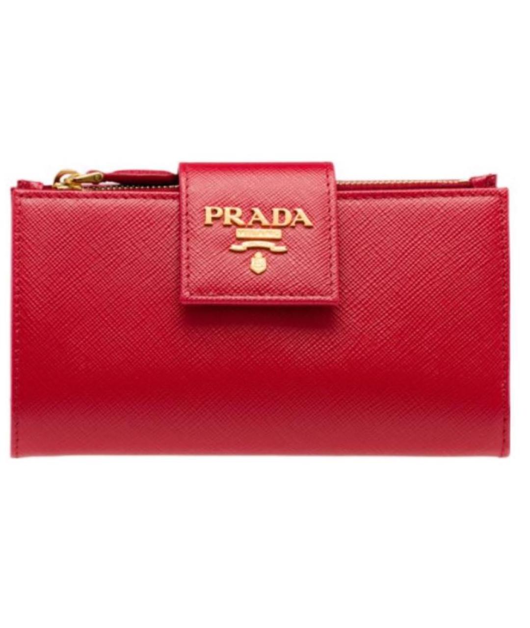 PRADA Розовый кожаный кошелек, фото 3