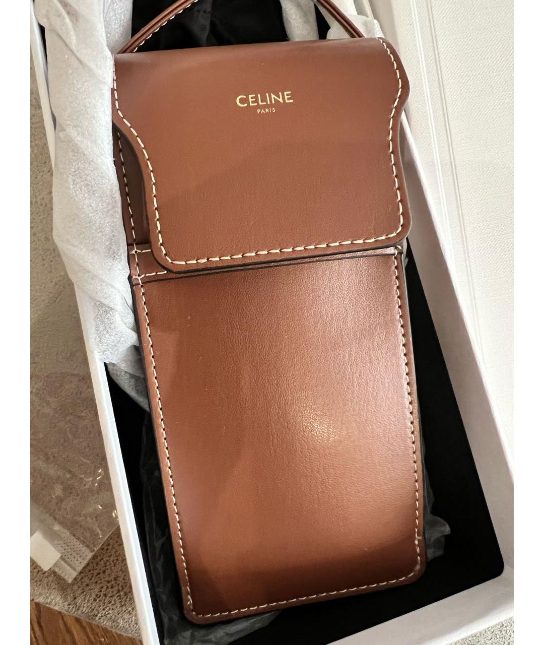 CELINE Коричневая сумка на плечо, фото 5