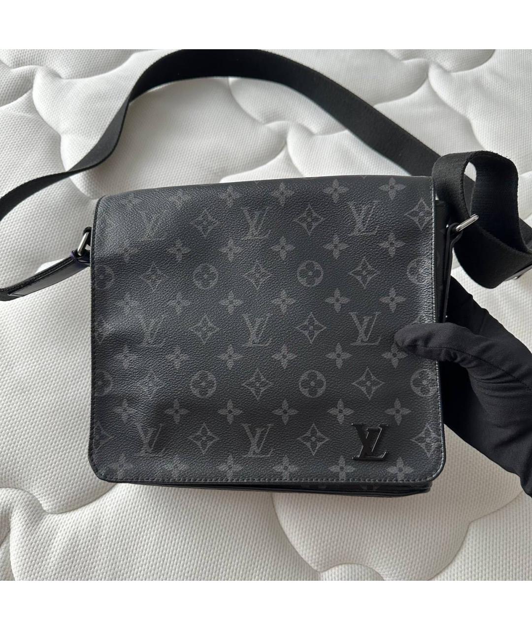 LOUIS VUITTON Антрацитовая сумка на плечо, фото 9