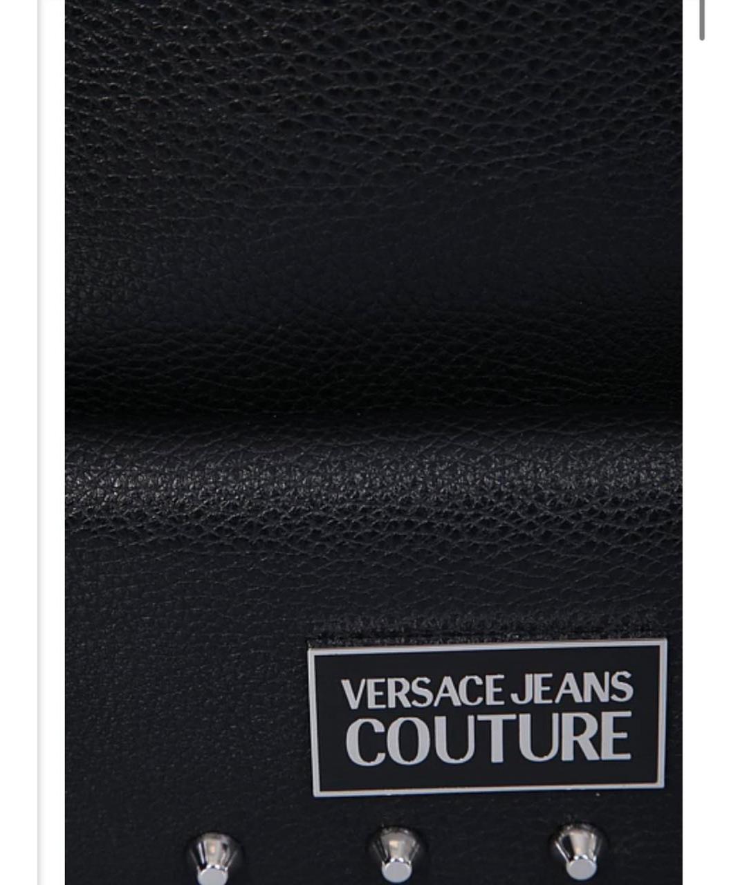 VERSACE JEANS COUTURE Черный рюкзак из искусственной кожи, фото 4