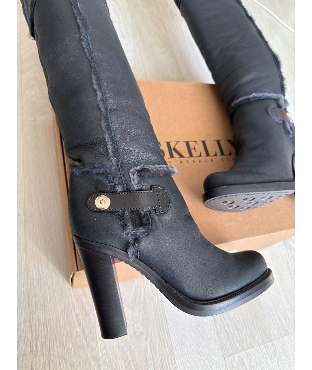 CASADEI Черные кожаные сапоги, фото 2