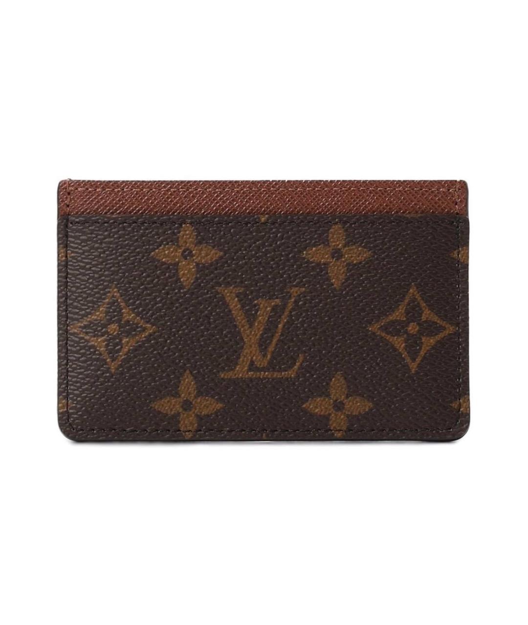 LOUIS VUITTON Коричневый кардхолдер, фото 1