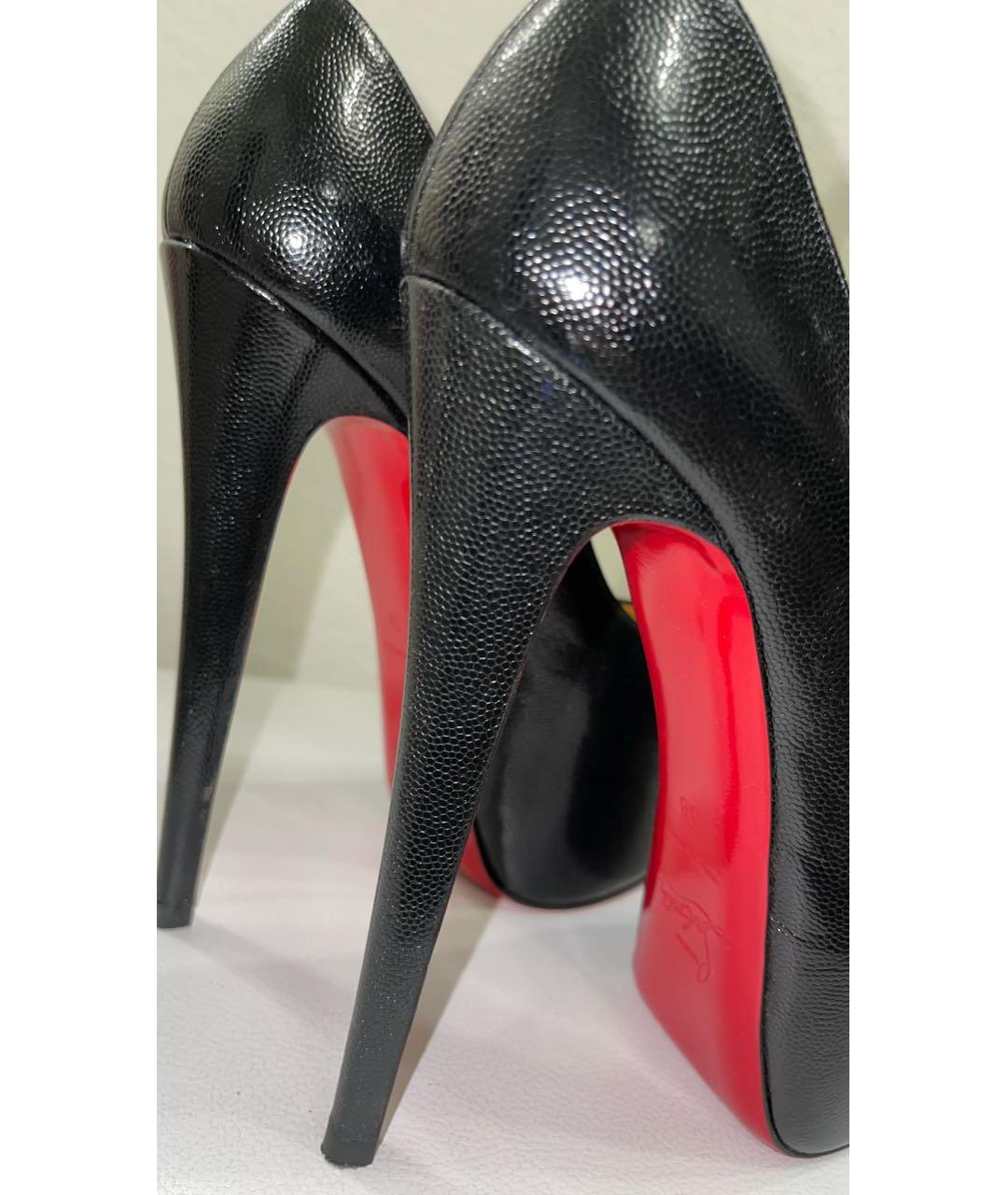 CHRISTIAN LOUBOUTIN Черные кожаные туфли, фото 8