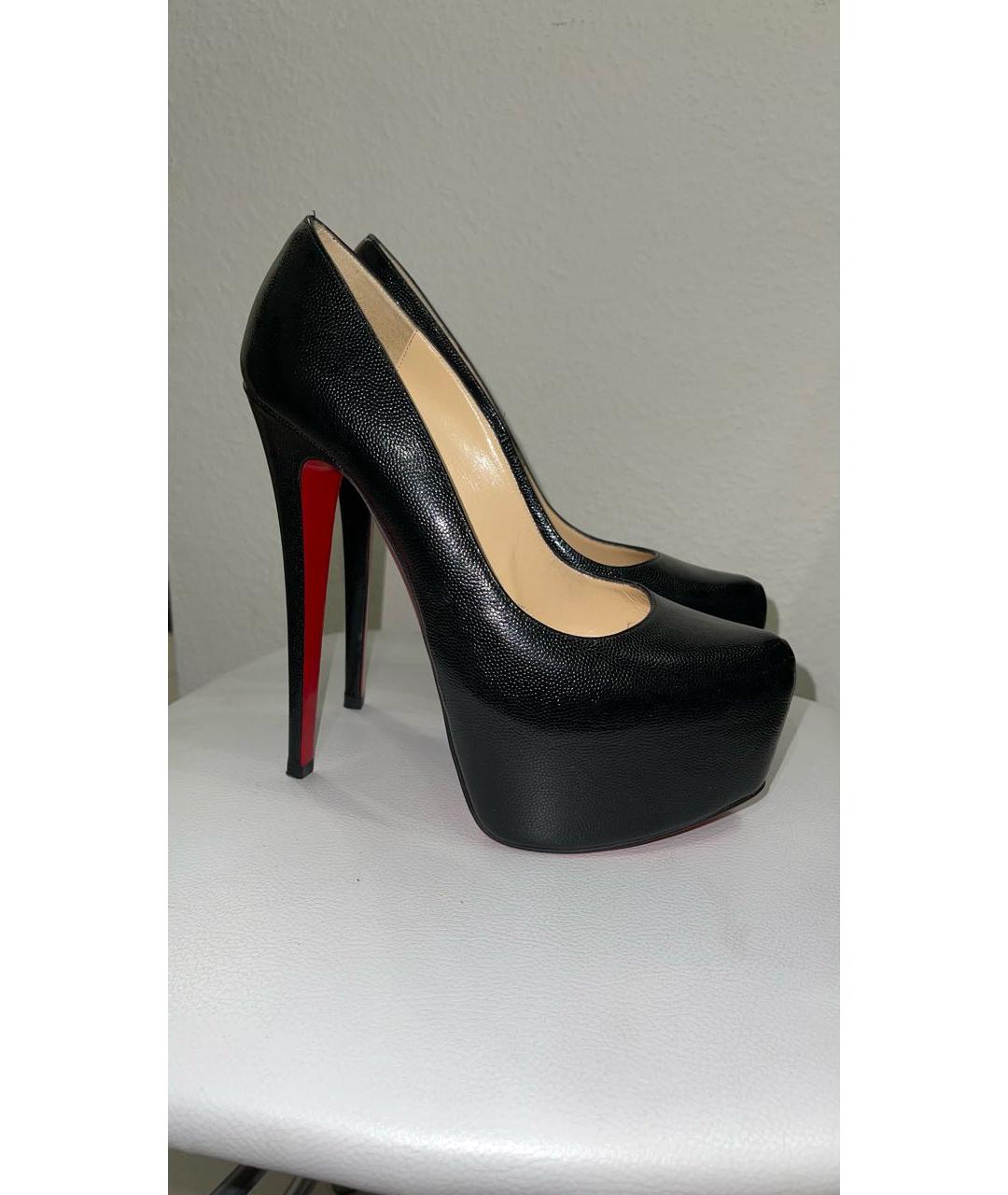 CHRISTIAN LOUBOUTIN Черные кожаные туфли, фото 9