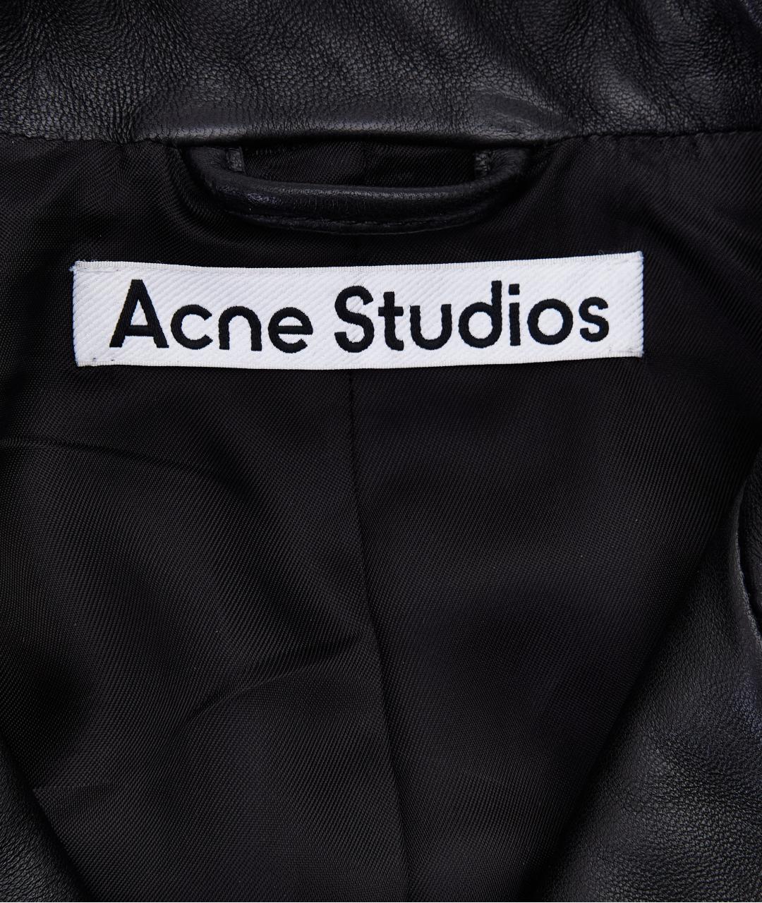 ACNE STUDIOS Черная кожаная куртка, фото 7