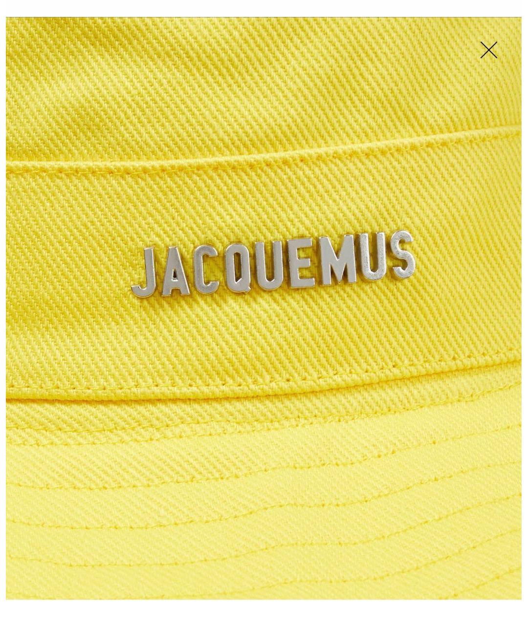 JACQUEMUS Желтая хлопковая панама, фото 8