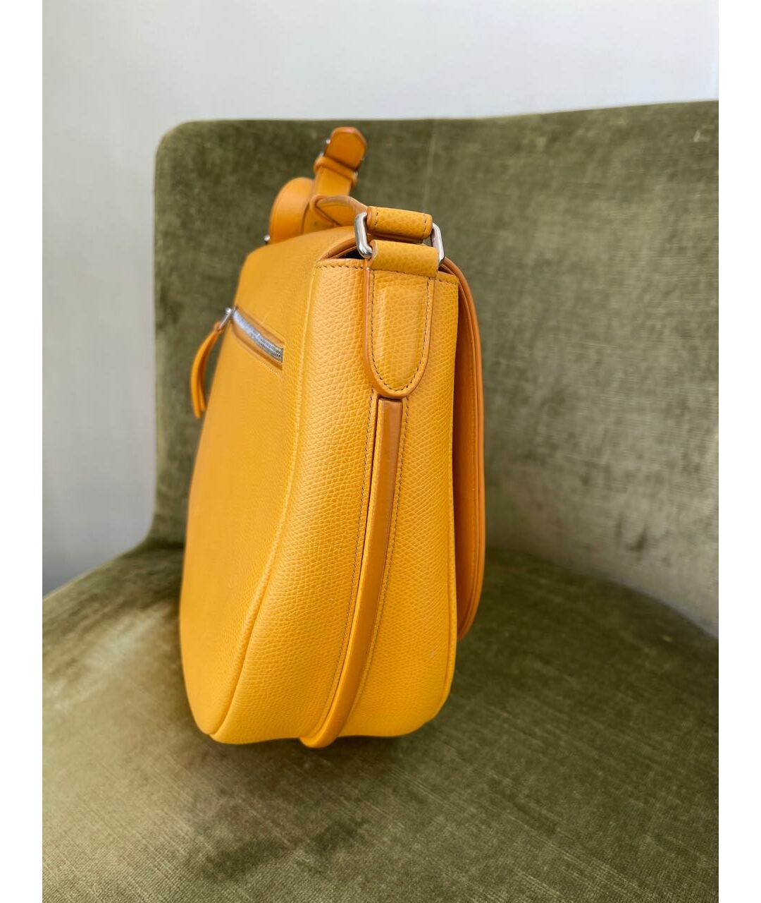 CELINE PRE-OWNED Желтая кожаная сумка тоут, фото 3