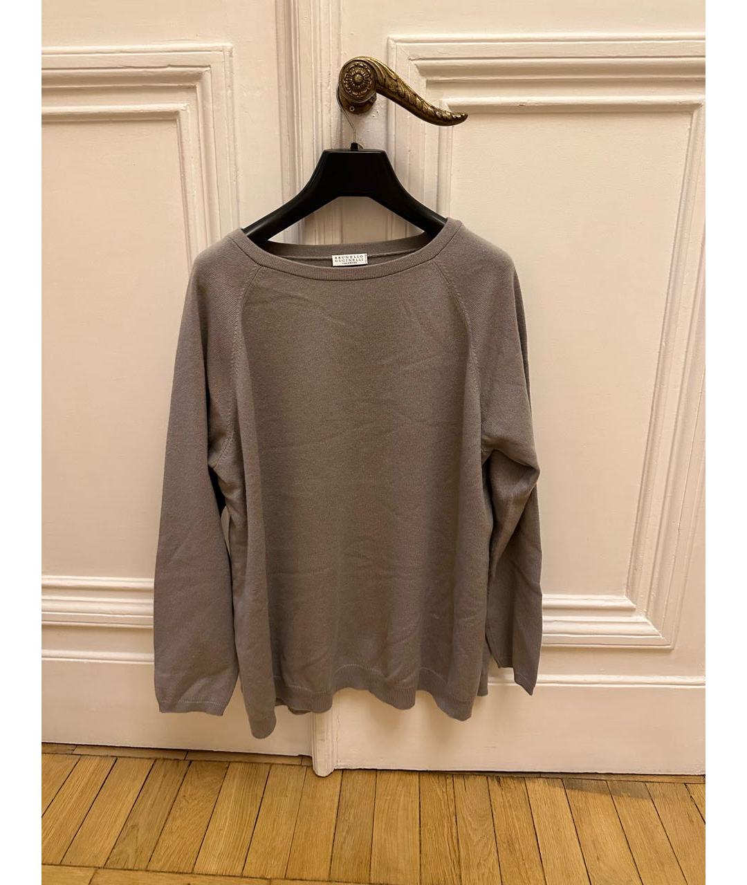 BRUNELLO CUCINELLI Серый кашемировый джемпер / свитер, фото 2