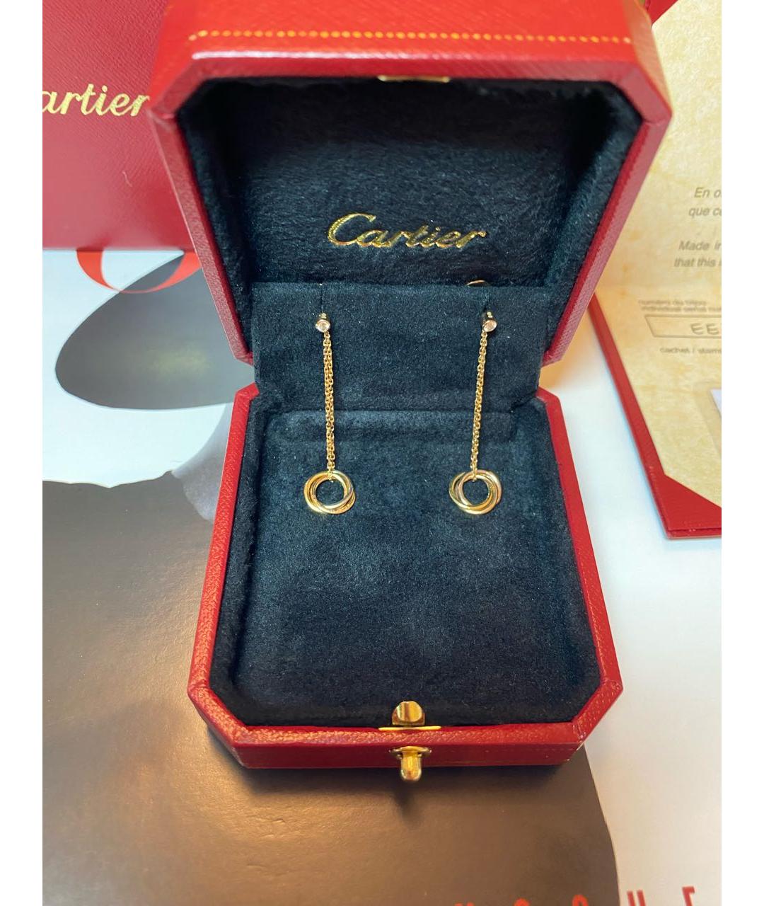 CARTIER Золотые серьги из розового золота, фото 3