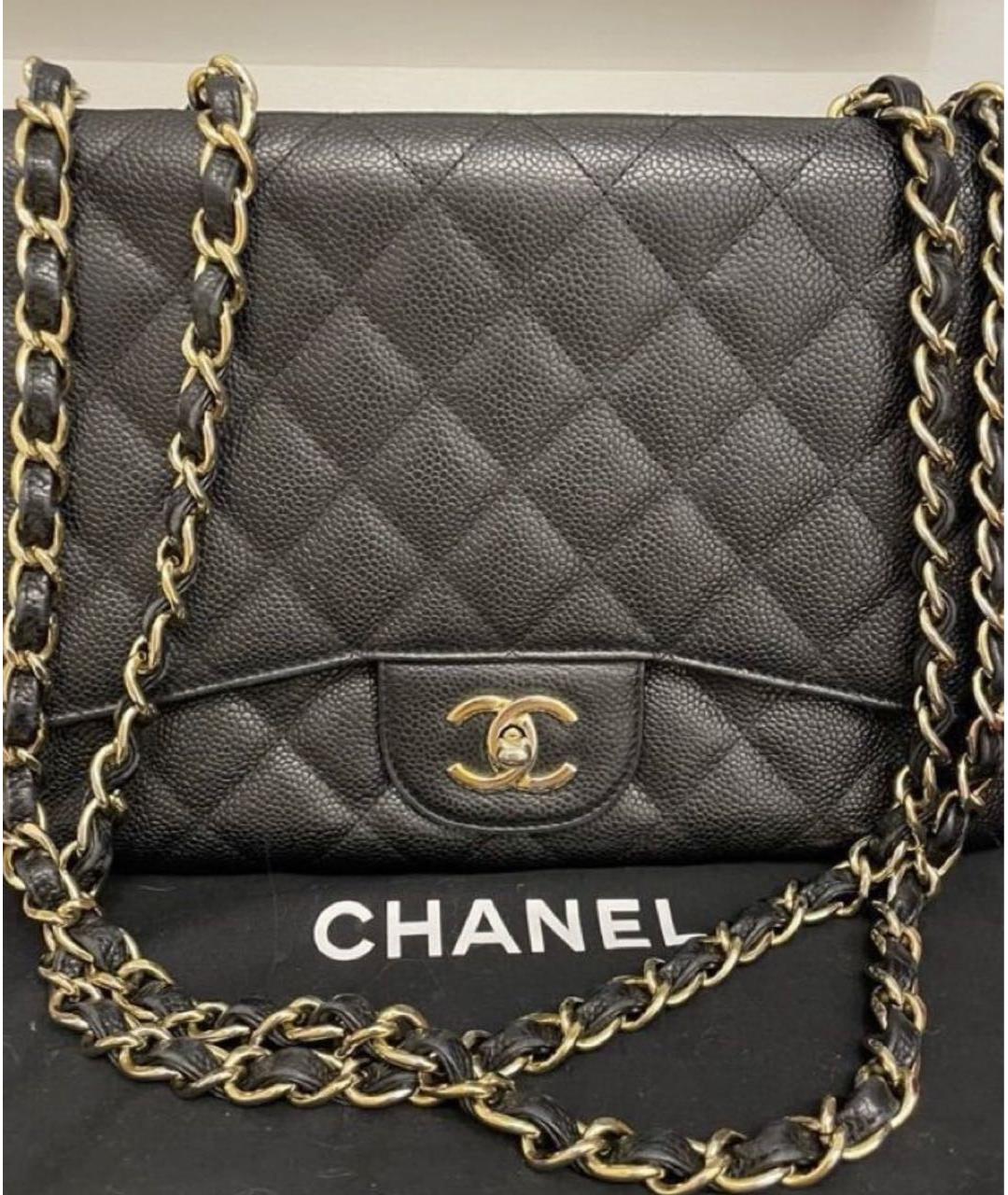 CHANEL Черная кожаная сумка через плечо, фото 8