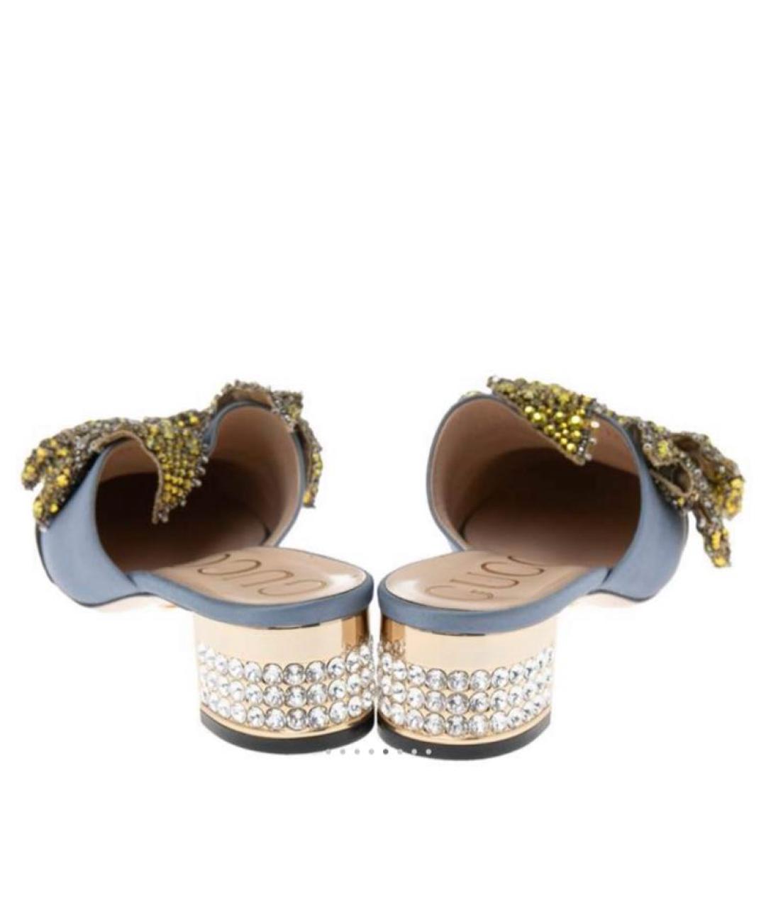 GUCCI Голубые мюли, фото 5