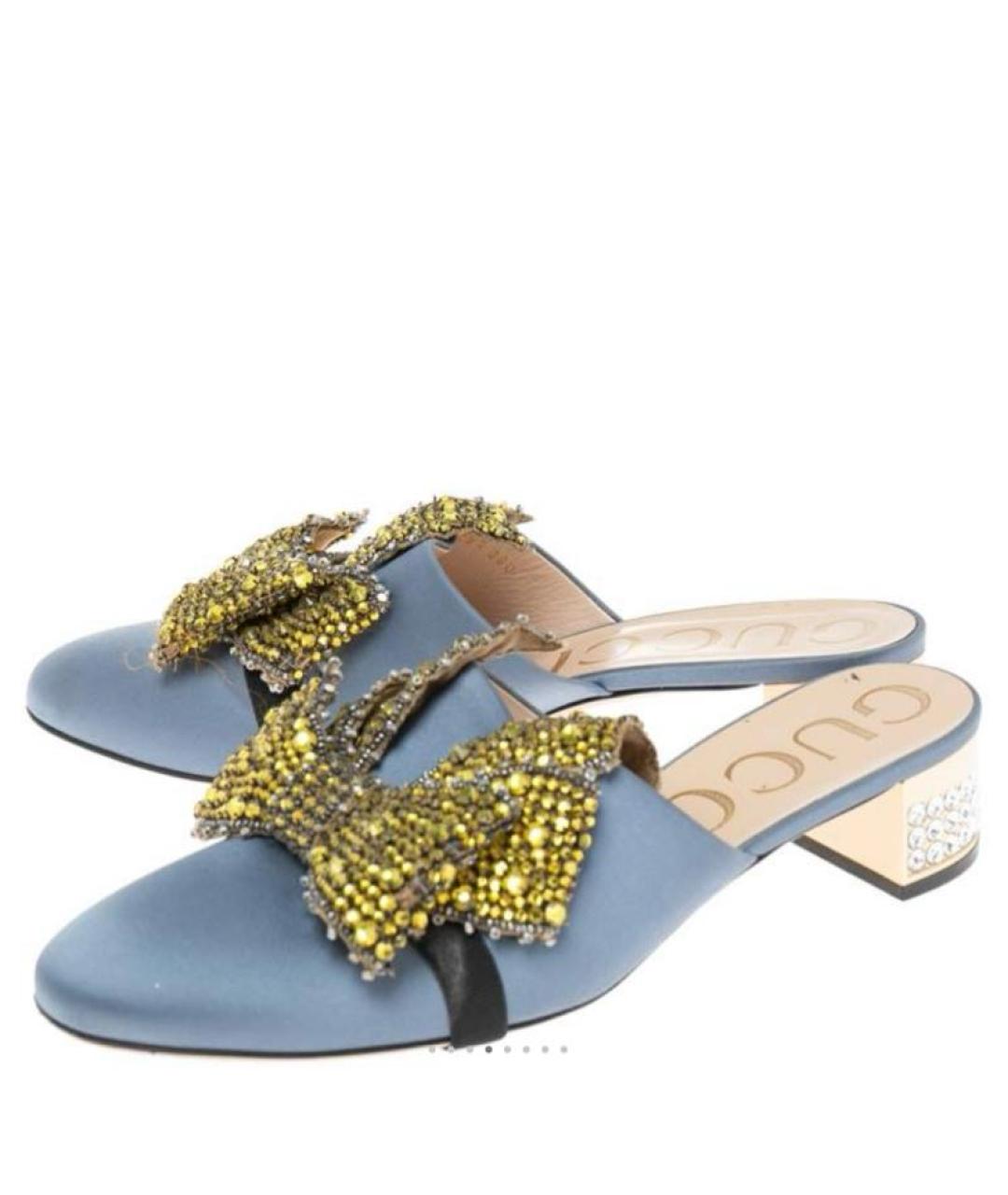GUCCI Голубые мюли, фото 2