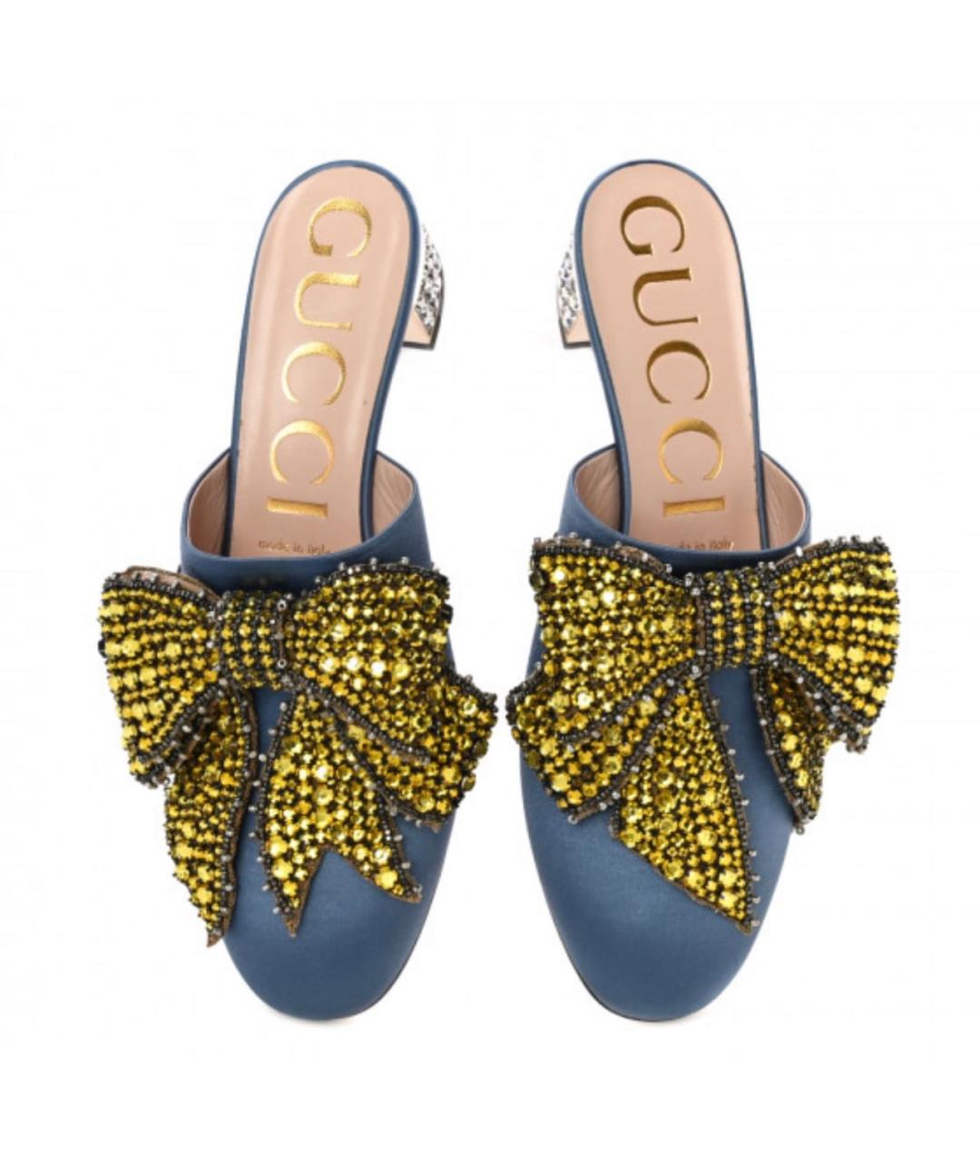 GUCCI Голубые мюли, фото 3