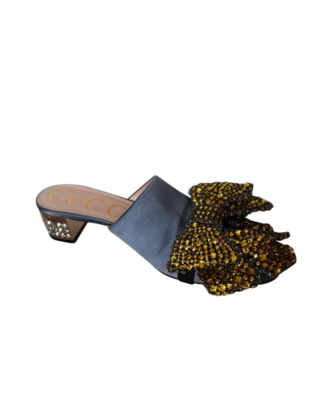 GUCCI Голубые мюли, фото 1