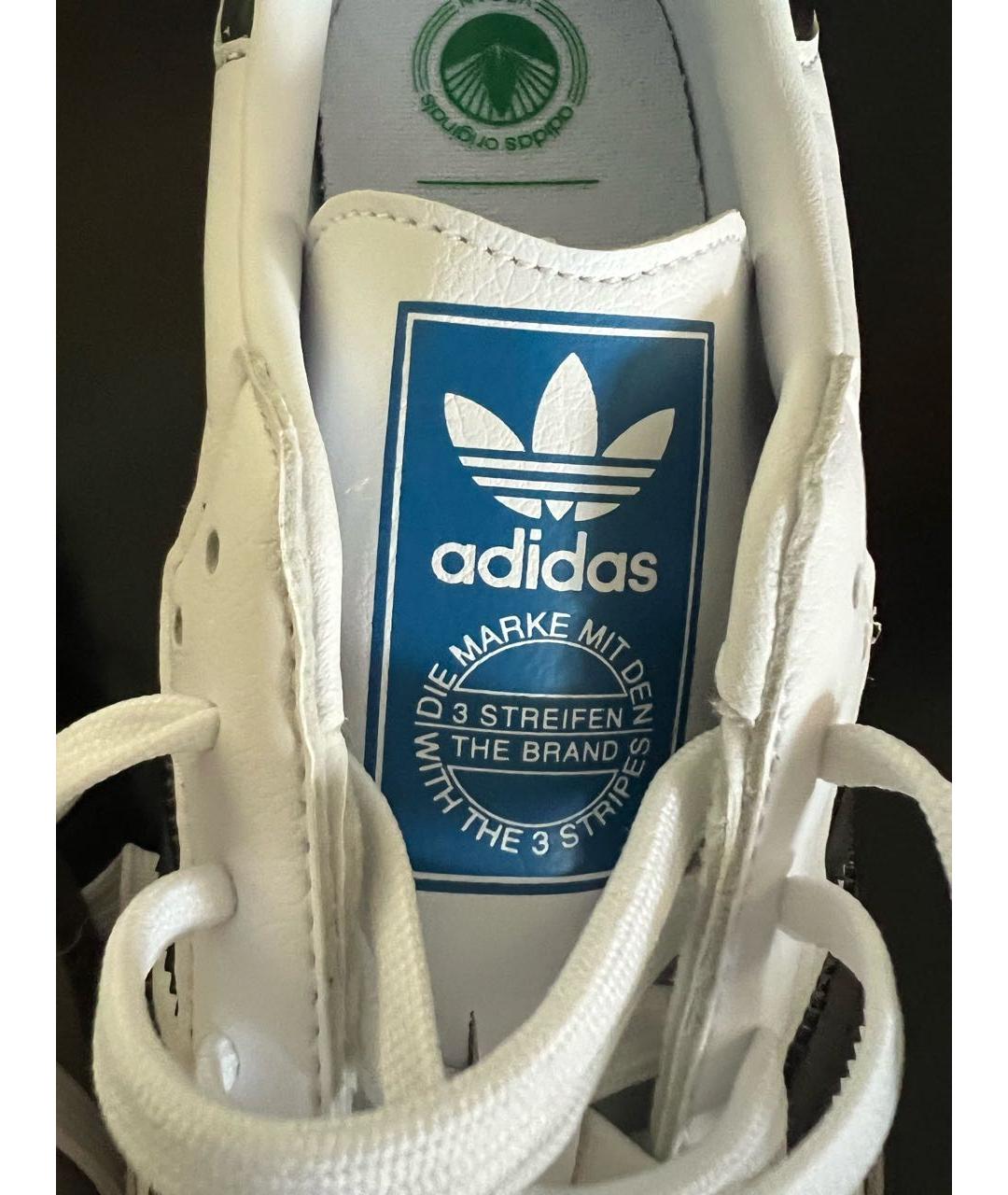 ADIDAS Белые кожаные низкие кроссовки / кеды, фото 7