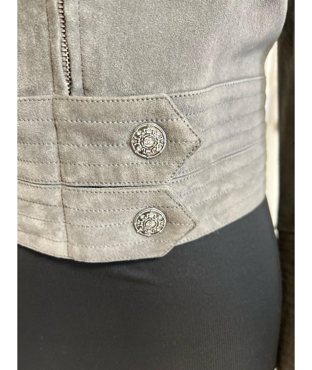 CHANEL Серая замшевая куртка, фото 6