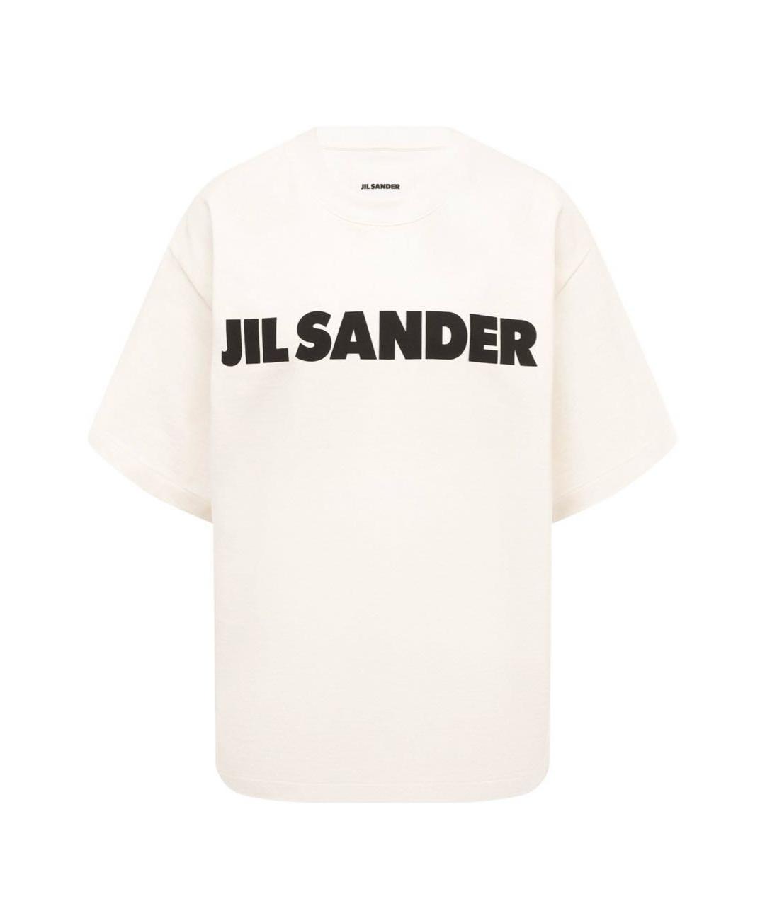 JIL SANDER Белая хлопковая футболка, фото 1