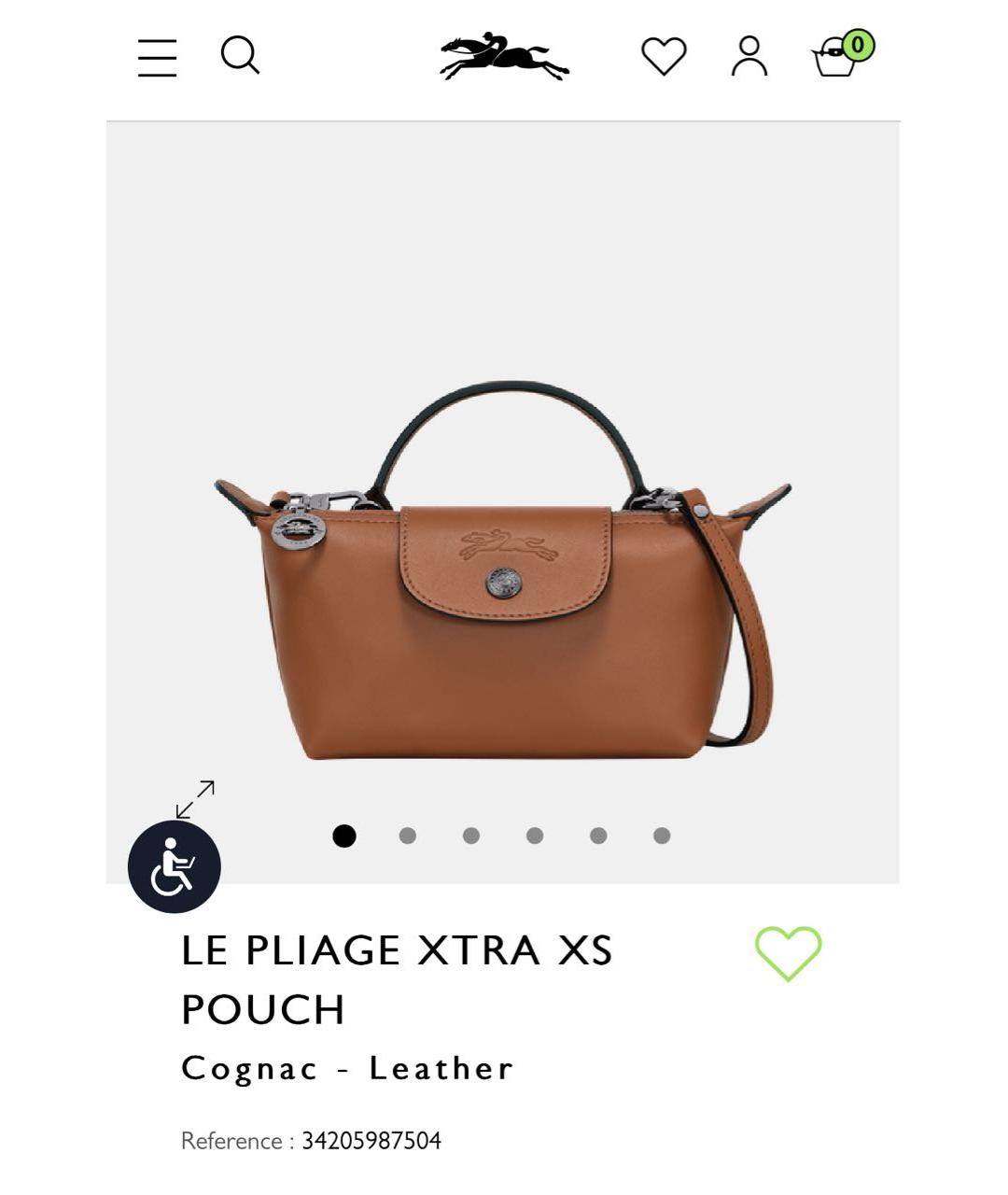 LONGCHAMP Коричневая кожаная сумка через плечо, фото 2