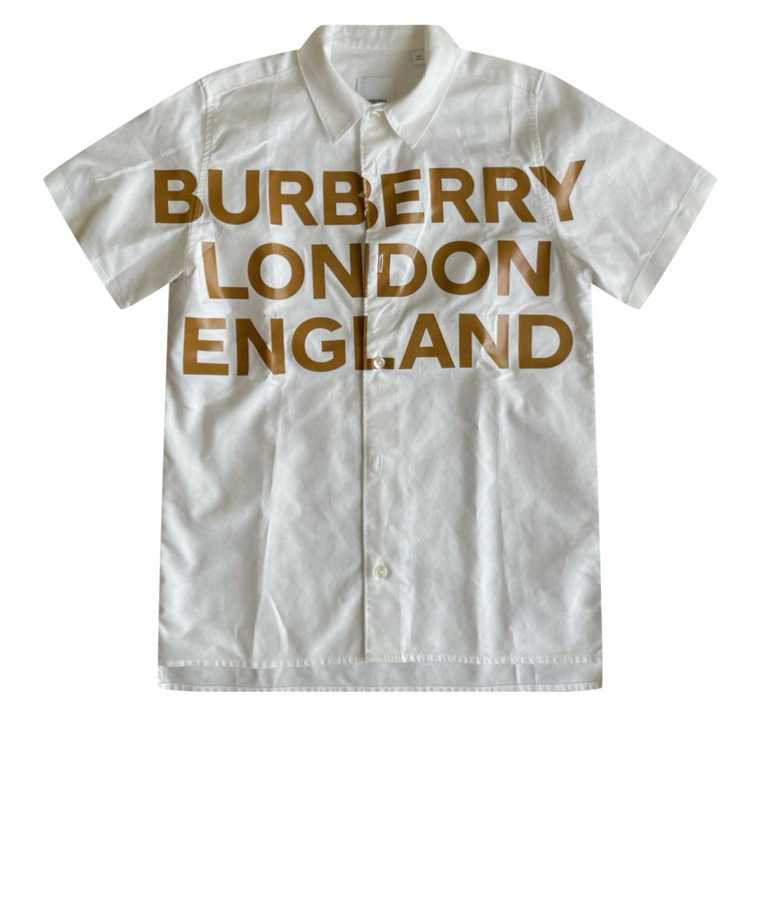 BURBERRY Белая хлопковая детская рубашка, фото 1